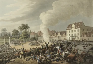 Battle of Leipzig, 16-19 October 1813, from An illustrated record of important events in the Annals of Europe during the years 1812, 1813, 1814 & 1815, 1815